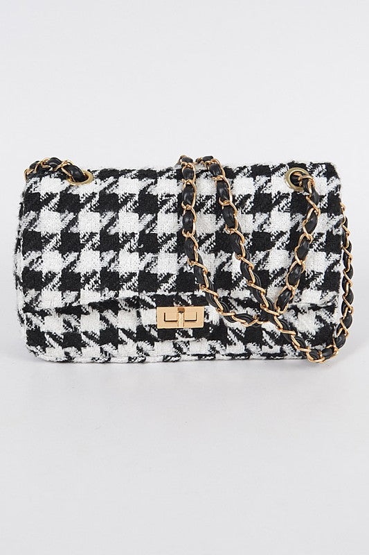 Houndstooth Shoulder Bag  Modern & Minimalist affordable women bags –  Tristar Boutique