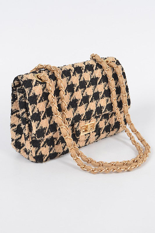 Houndstooth Shoulder Bag  Modern & Minimalist affordable women bags –  Tristar Boutique